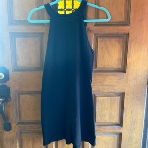 Black high neck shorts romper